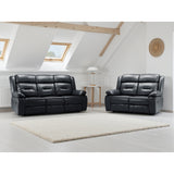 Faux Leather 3 + 2 Seater Sofa Set Recliner - Novie