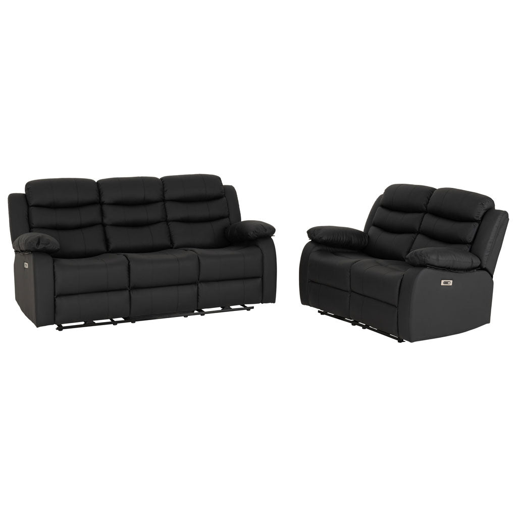 Faux Leather 3 + 2 Seater Sofa Set Electric Recliner - Roma