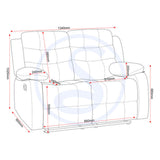 Faux Leather 3 + 2 Seater Sofa Set Electric Recliner - Roma