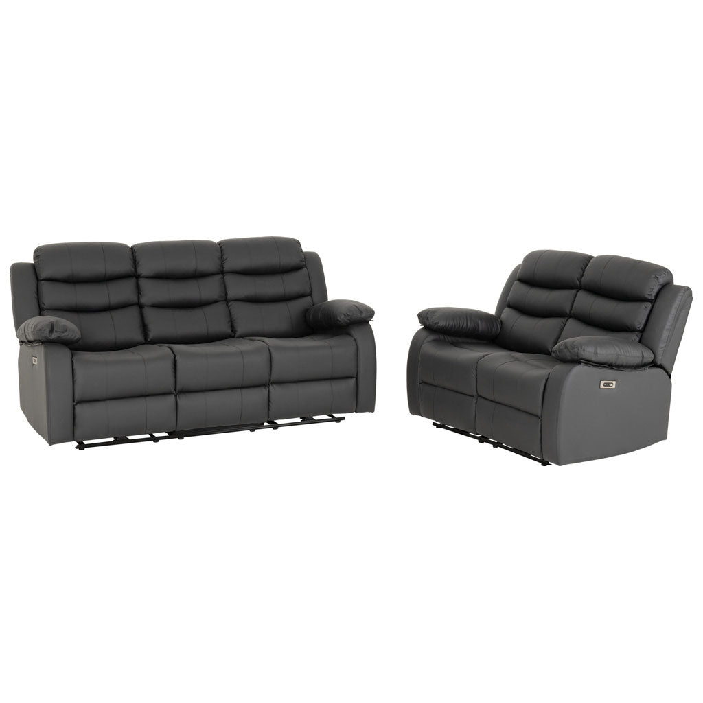 Faux Leather 3 + 2 Seater Sofa Set Electric Recliner - Roma