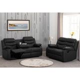 Faux Leather 3 + 2 Seater Sofa Set Recliner - Roma