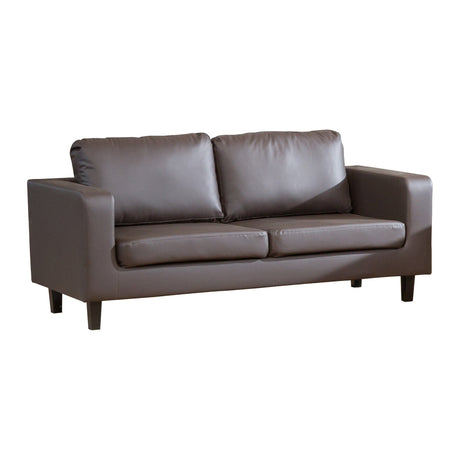 Faux Leather 3 Seater Sofa 179cm Wide - Kensington Home