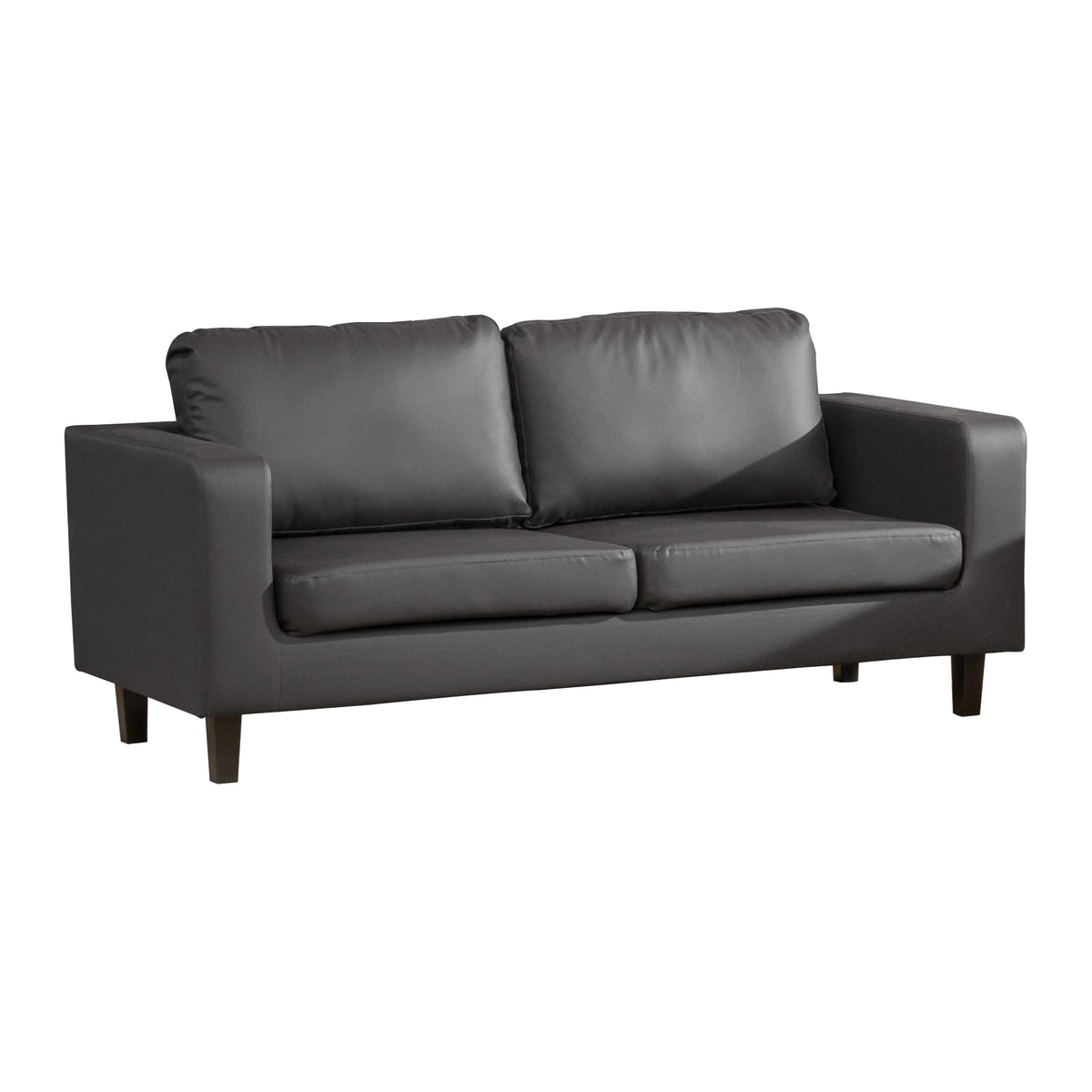 Faux Leather 3 Seater Sofa 179cm Wide - Kensington Home