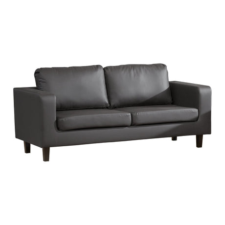 Faux Leather 3 Seater Sofa 179cm Wide - Kensington Home