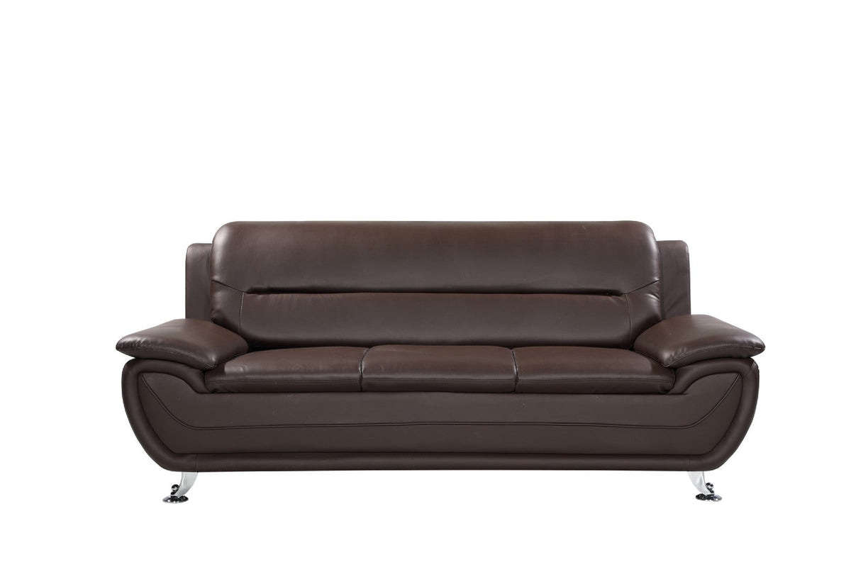 Faux Leather 3 Seater Sofa 200cm Wide - Kensington Home