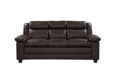 Faux Leather 3 Seater Sofa 203cm Wide - Kensington Home