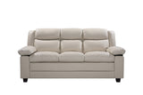 Faux Leather 3 Seater Sofa 203cm Wide - Kensington Home