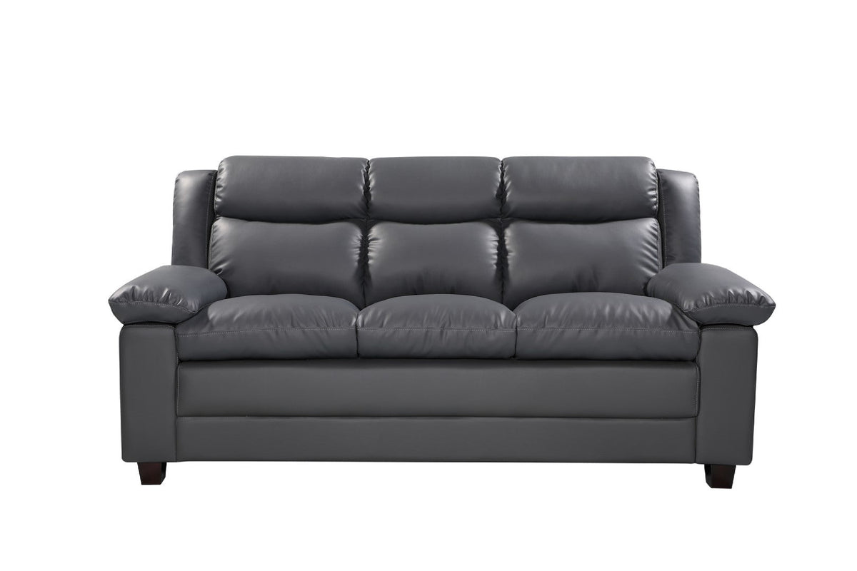 Faux Leather 3 Seater Sofa 203cm Wide - Kensington Home