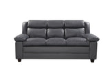 Faux Leather 3 Seater Sofa 203cm Wide - Kensington Home