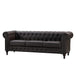 Faux Leather 3 Seater Sofa 207cm Wide - Kensington Home