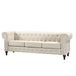 Faux Leather 3 Seater Sofa 207cm Wide - Kensington Home