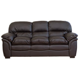 Faux Leather 3 Seater Sofa 212cm Wide - Kensington Home