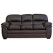 Faux Leather 3 Seater Sofa 212cm Wide - Kensington Home