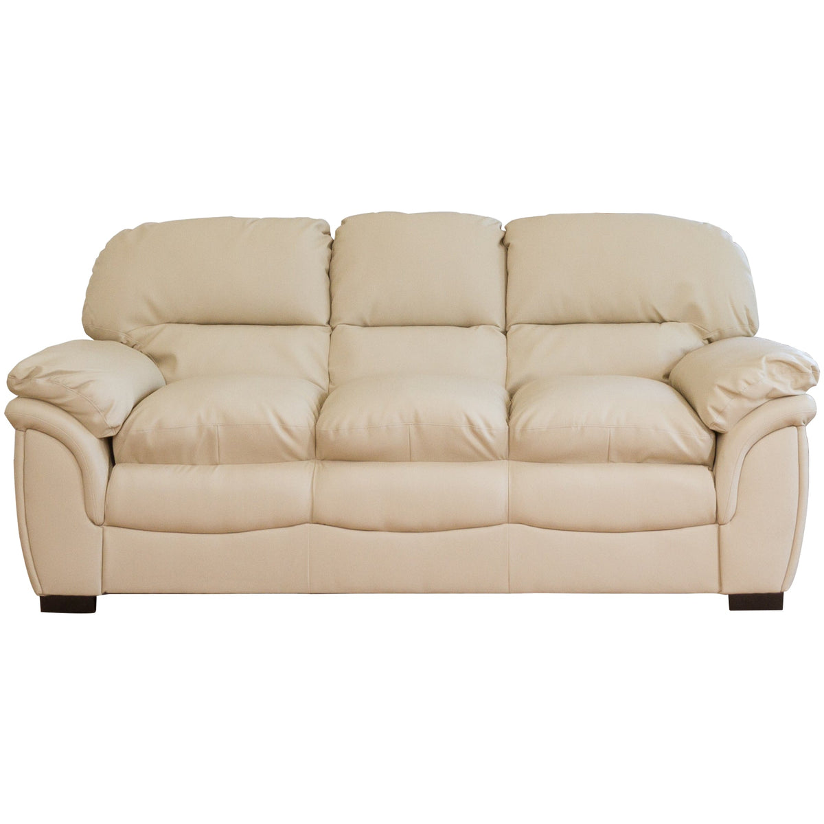 Faux Leather 3 Seater Sofa 212cm Wide - Kensington Home