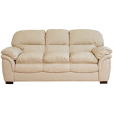 Faux Leather 3 Seater Sofa 212cm Wide - Kensington Home