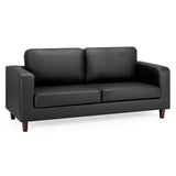 Faux Leather 3 Seater Sofa - Box