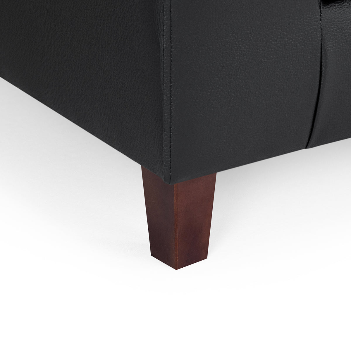 Faux Leather 3 Seater Sofa - Box