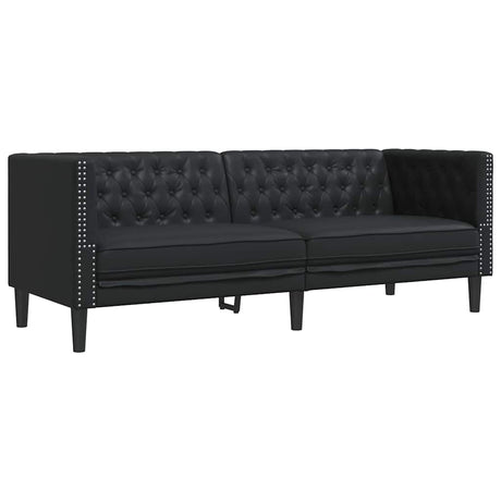 Faux Leather 3 Seater Sofa Chesterfield 194cm Wide - Vantage Home