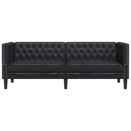 Faux Leather 3 Seater Sofa Chesterfield 194cm Wide - Vantage Home