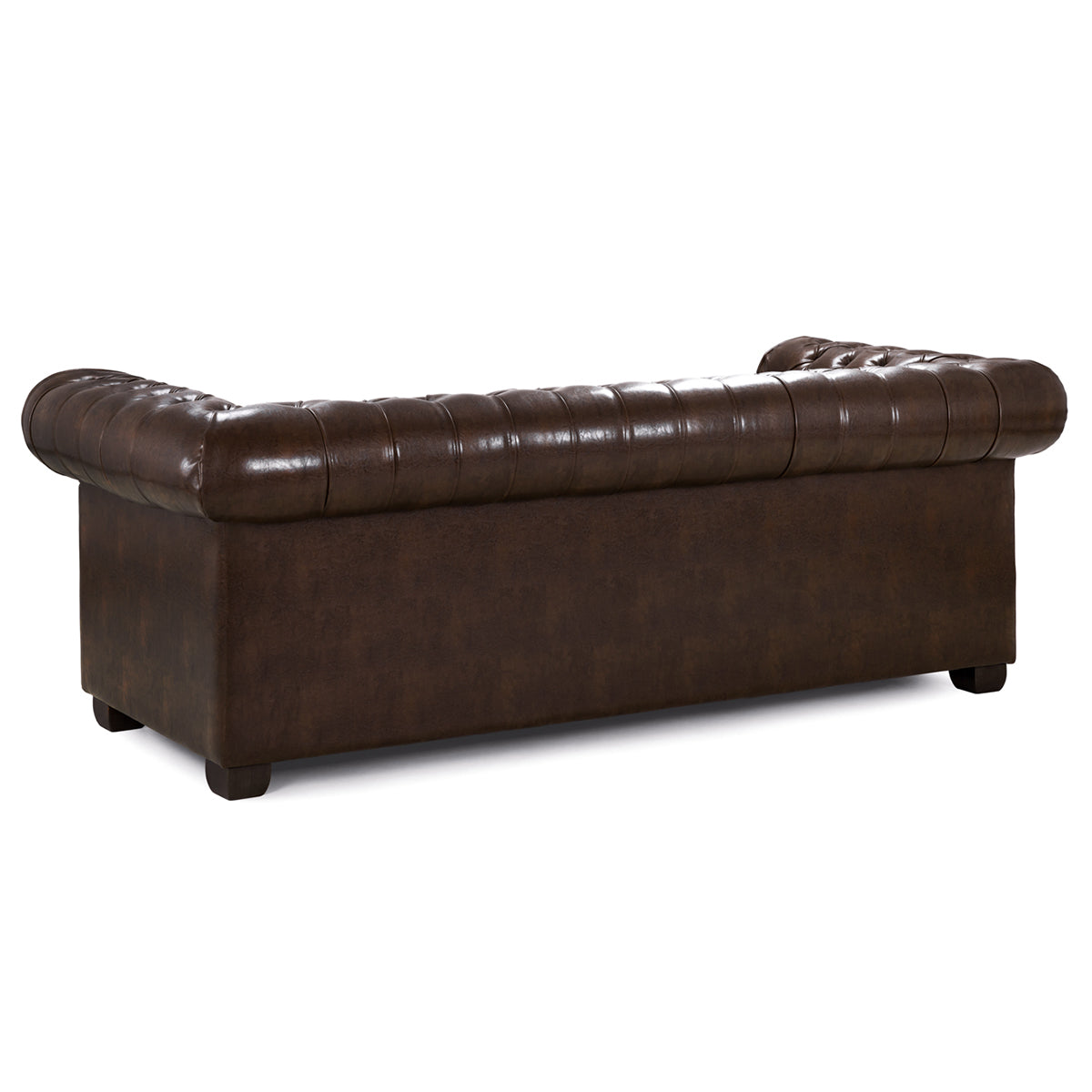 Faux Leather 3 Seater Sofa - Chesterfield