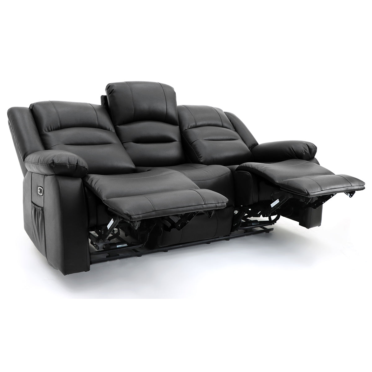 Faux Leather 3 Seater Sofa Electric Recliner - Alva