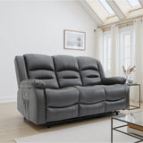 Faux Leather 3 Seater Sofa Electric Recliner - Alva