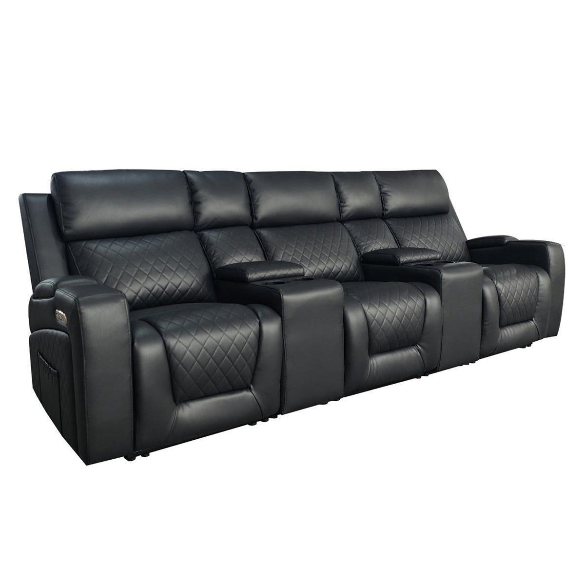 Faux Leather 3 Seater Sofa Electric Recliner - Florence Cinema