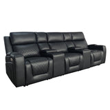 Faux Leather 3 Seater Sofa Electric Recliner - Florence Cinema