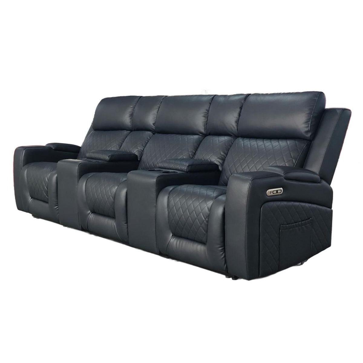 Faux Leather 3 Seater Sofa Electric Recliner - Florence Cinema