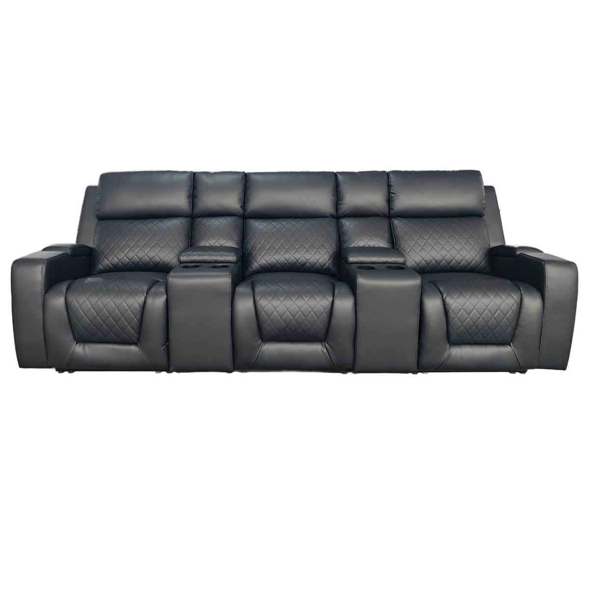 Faux Leather 3 Seater Sofa Electric Recliner - Florence Cinema