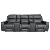 Faux Leather 3 Seater Sofa Electric Recliner - Florence Cinema