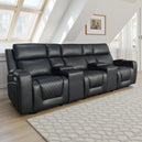 Faux Leather 3 Seater Sofa Electric Recliner - Florence Cinema