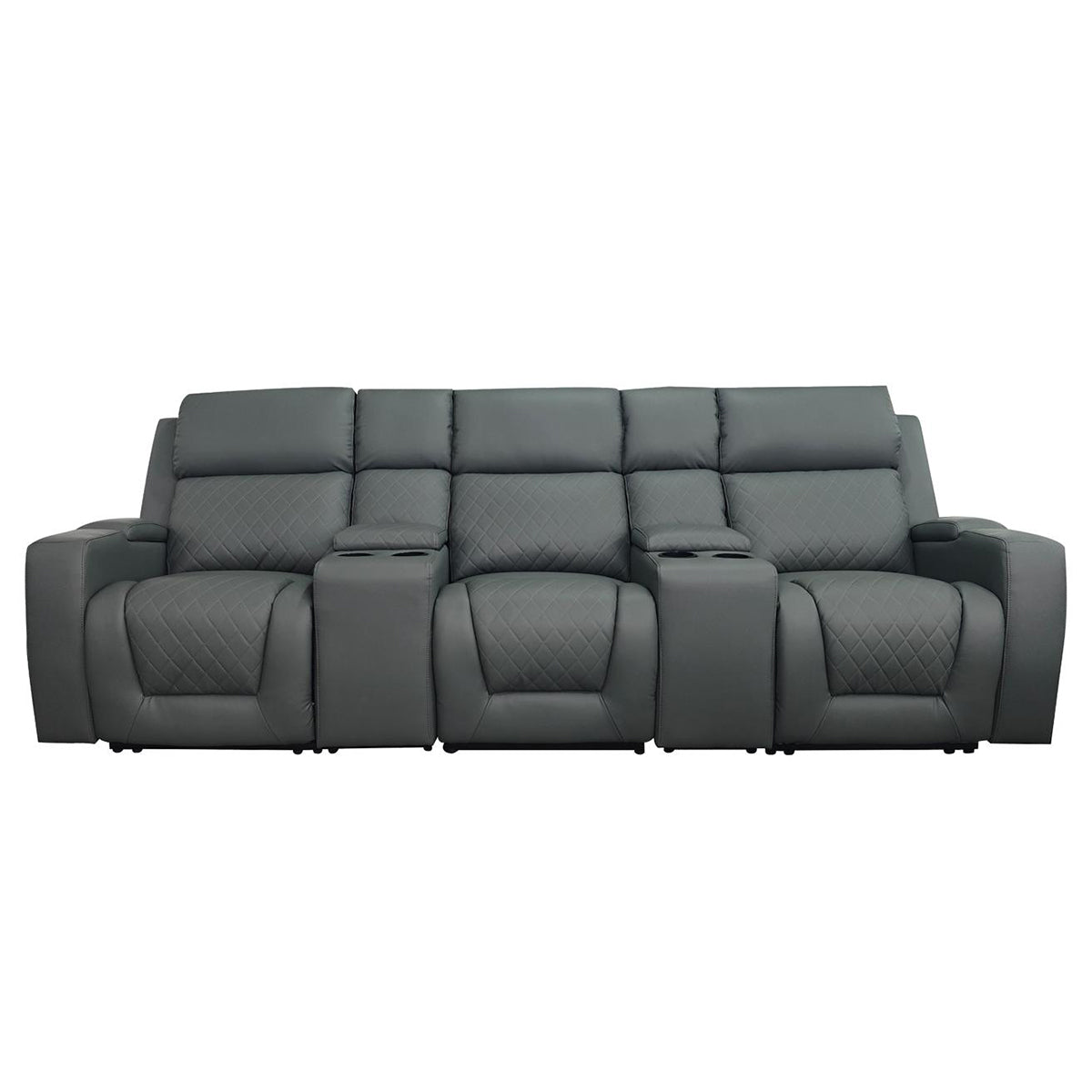 Faux Leather 3 Seater Sofa Electric Recliner - Florence Cinema