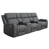 Faux Leather 3 Seater Sofa Electric Recliner - Florence Cinema