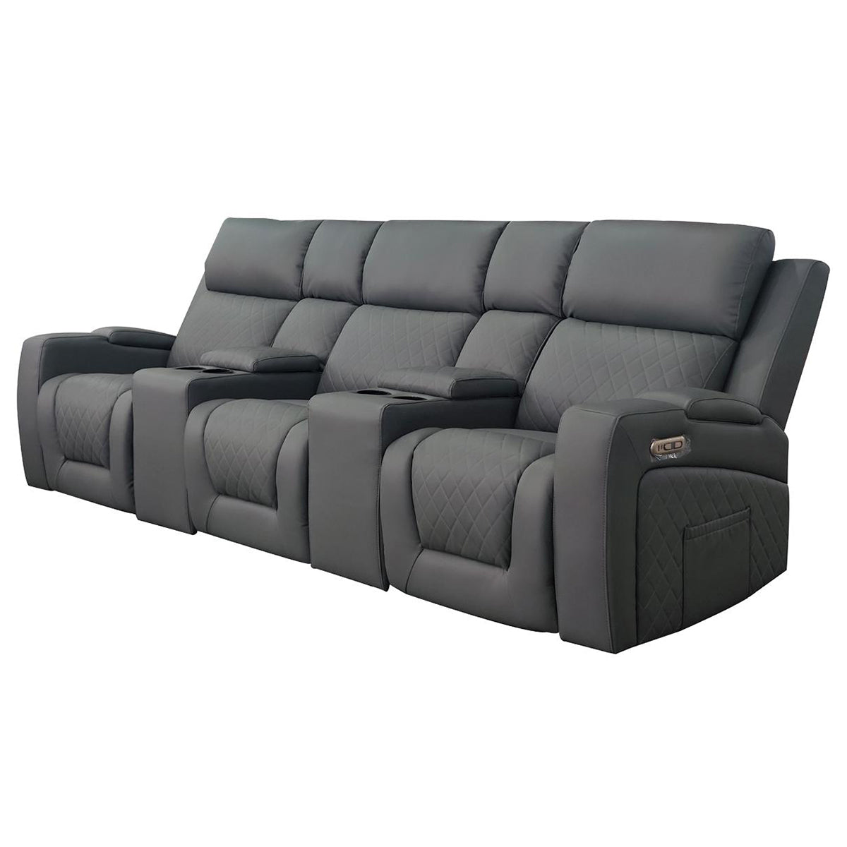Faux Leather 3 Seater Sofa Electric Recliner - Florence Cinema