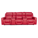 Faux Leather 3 Seater Sofa Electric Recliner - Florence Cinema