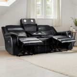 Faux Leather 3 Seater Sofa Electric Recliner - Galaxy Tech
