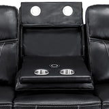 Faux Leather 3 Seater Sofa Electric Recliner - Galaxy Tech