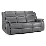 Faux Leather 3 Seater Sofa Electric Recliner - Galaxy Tech