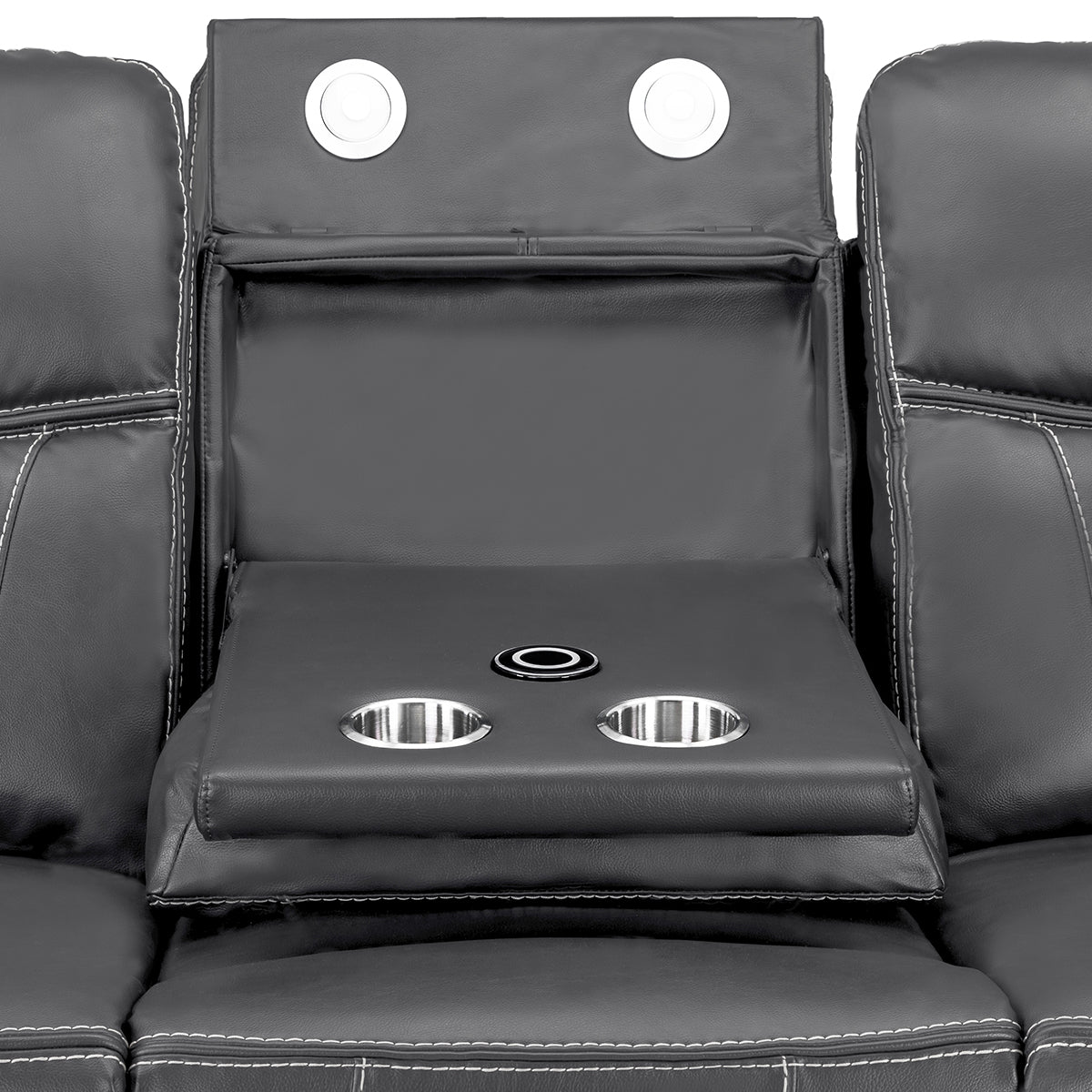 Faux Leather 3 Seater Sofa Electric Recliner - Galaxy Tech