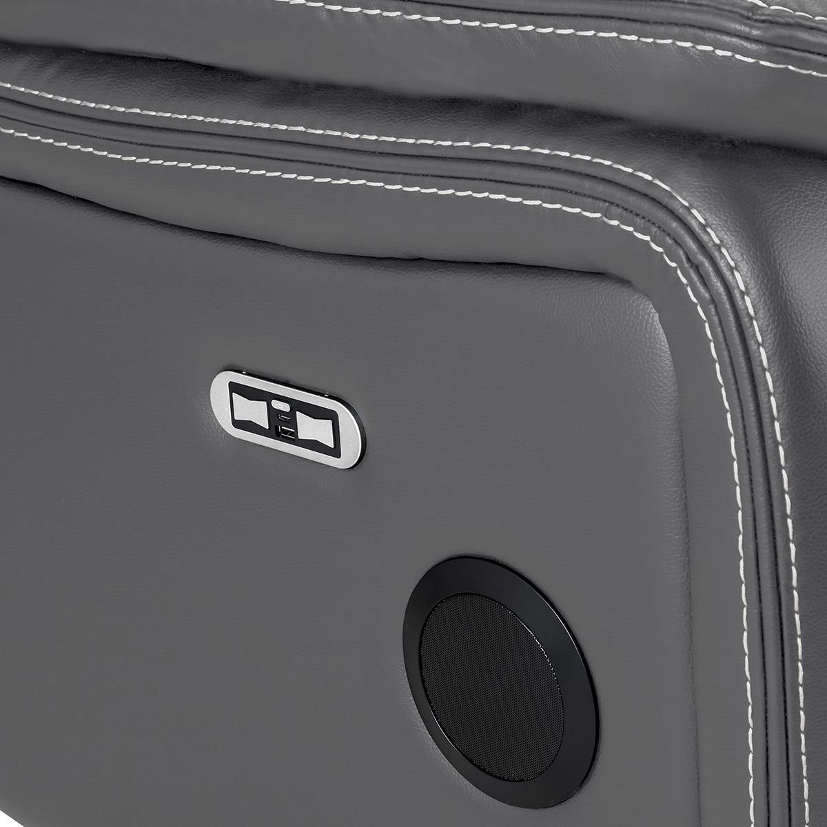 Faux Leather 3 Seater Sofa Electric Recliner - Galaxy Tech