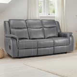 Faux Leather 3 Seater Sofa Electric Recliner - Galaxy Tech