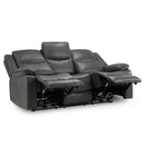 Faux Leather 3 Seater Sofa Electric Recliner - Harald