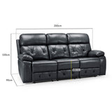 Faux Leather 3 Seater Sofa Recliner - Cody