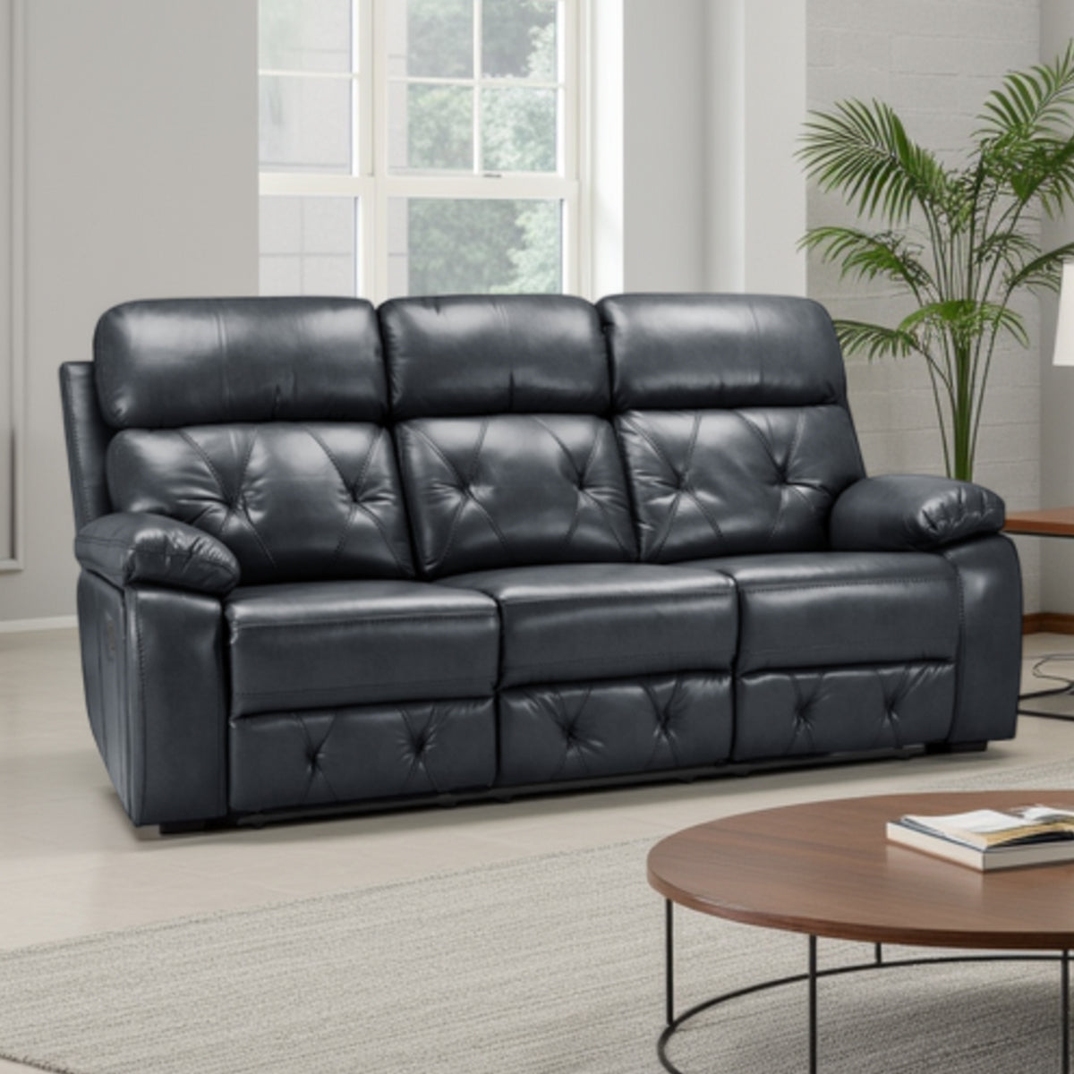 Faux Leather 3 Seater Sofa Recliner - Cody