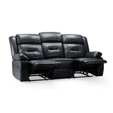 Faux Leather 3 Seater Sofa Recliner - Novie