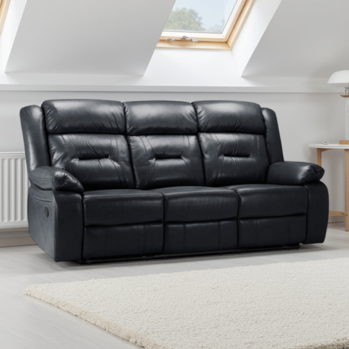 Faux Leather 3 Seater Sofa Recliner - Novie