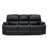 Faux Leather 3 Seater Sofa Recliner - Orla