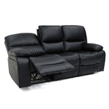 Faux Leather 3 Seater Sofa Recliner - Orla