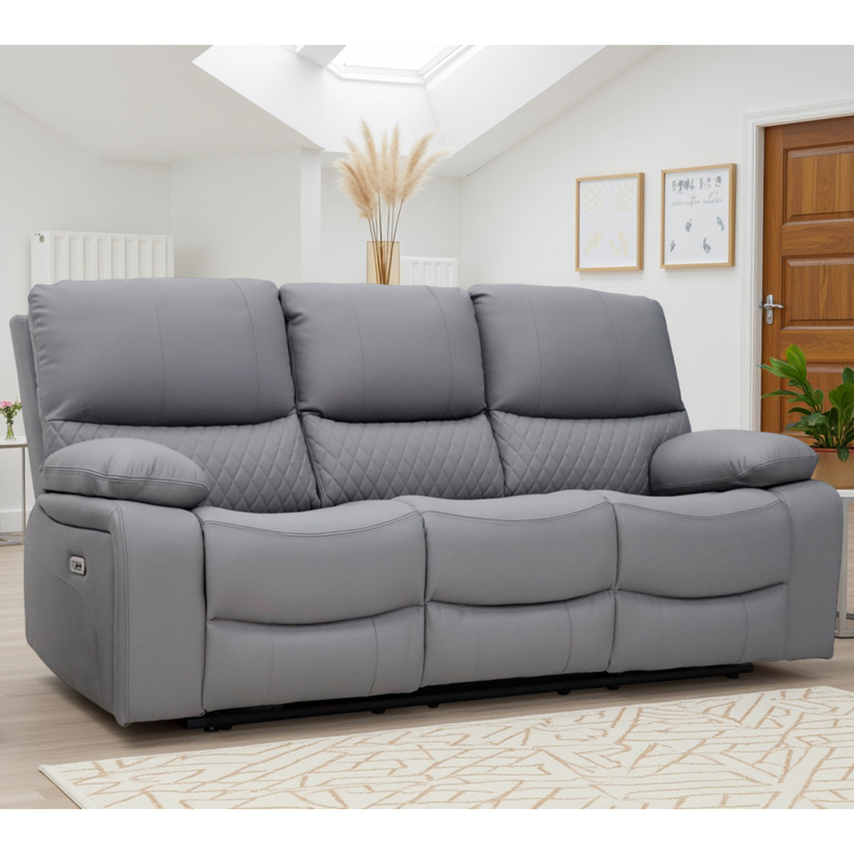 Faux Leather 3 Seater Sofa Recliner - Orla